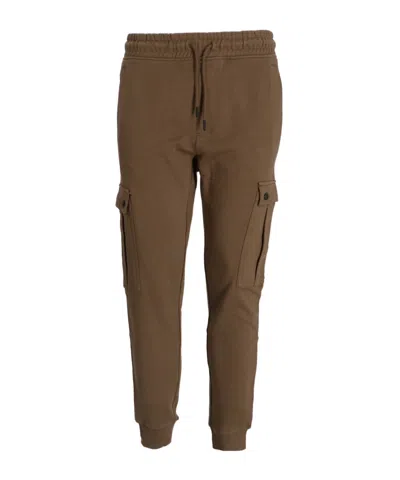 Hugo Boss Seteam Cargo Track Pants In Brown