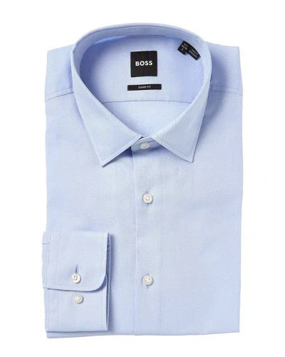 Hugo Boss Sharp Fit Dress Shirt In Blue