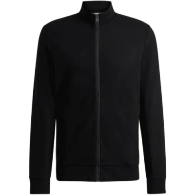 Pre-owned Hugo Boss Shepherd Cotton Zip Up Black Sweatshirt