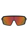 Hugo Boss Shield-frame Sunglasses In Multi
