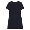 Hugo Boss Shift Dress In Soft Crepe In Black