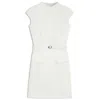 Hugo Boss Shift Dress With Pockets And Belt Detail In White