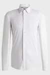 Hugo Boss Slim-fit Shirt In Cotton Dobby With Angled Cuffs