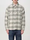 Hugo Boss Oversized-fit Overshirt In Checked Tweed With Point Collar In Beige