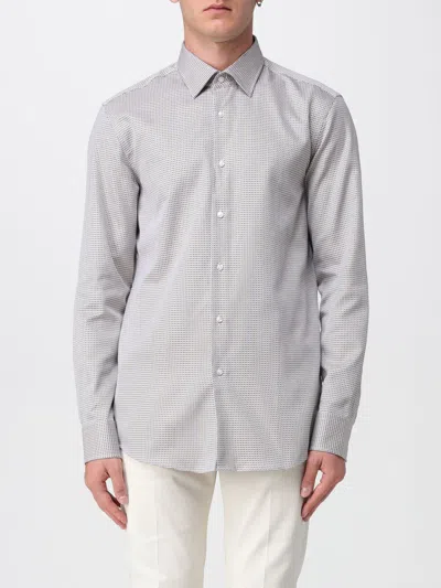 Hugo Boss Shirt Boss Men Color Beige In Neutral
