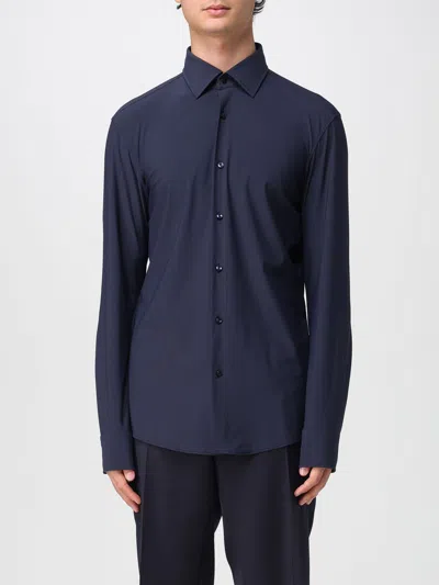 Hugo Boss Boss Roan Stretch Corduroy Button-up Shirt In Blue