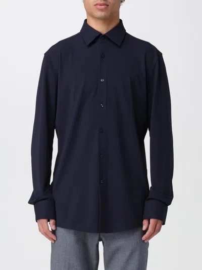 Hugo Boss Boss Roan Stretch Corduroy Button-up Shirt In Blue