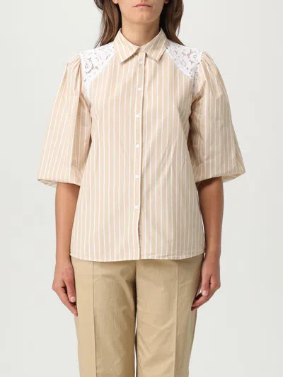 HUGO BOSS SHIRT BOSS WOMAN COLOR BEIGE,G98843022