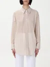 Hugo Boss Regular-fit Blouse In Striped Cotton In White