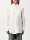 Hugo Boss Baredana Button Front Shirt In Weiss