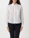 Hugo Boss Boss White Vertical Stripe Cotton Shirt In Weiss