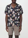 Hugo Boss Mens Black Floral-print Short-sleeve Woven Beach Shirt Xl