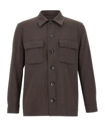 Hugo Boss Shirt Jacket In Black