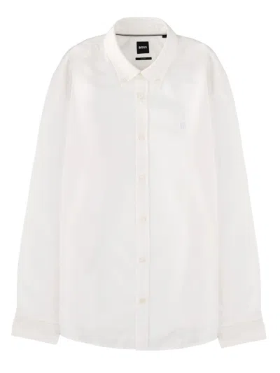 Hugo Boss Boss Men Shirt With Logo In White
