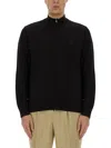 Hugo Boss Boss Shirt With Zip In Black