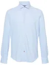 Hugo Boss Regular-fit Shirt In Easy-iron Striped Stretch Cotton In 450