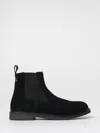 Hugo Boss Suede Chelsea Boots With Elasticated Panels In Black