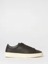 Hugo Boss Faux-leather Trainers With Plain And Grained Textures In Black