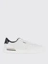 Hugo Boss Leather Trainers With Signature-stripe Details In White
