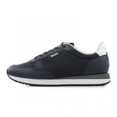 Pre-owned Hugo Boss Shoes Universal Men  50517357 Navy Blue