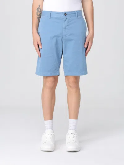 Hugo Boss Pantaloncino Chino Boss In Cotone In Blue