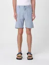 Hugo Boss Pantaloncino Boss In Misto Lino In Blue