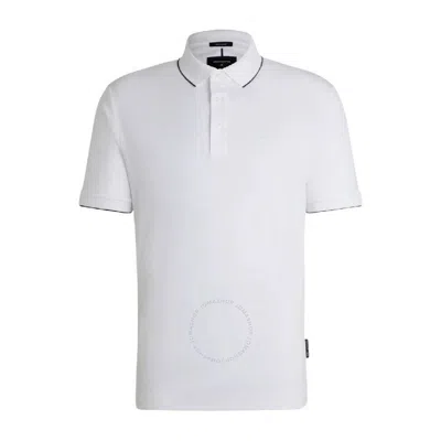Hugo Boss Short Sleeve Cotton Polo Shirt In White