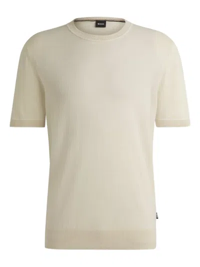 Hugo Boss Short-sleeve Crew-neck T-shirt In White