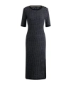 Hugo Boss Boss Etanah Wavy Stripe Sweater Dress In Black