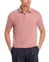 Hugo Boss Short Sleeve Heathered Polo Shirt In Dark Red