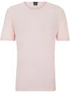 Hugo Boss Regular-fit T-shirt In Linen In Pink