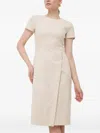 Hugo Boss Short-sleeve Mini Dress In Neutral
