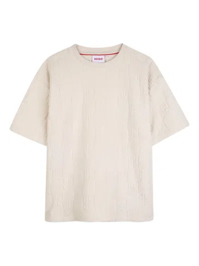 Hugo Boss Kids' Short-sleeve Pattern T-shirt In Neutral