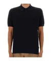 Hugo Boss Short Sleeve Polo Knit Sweater In Black