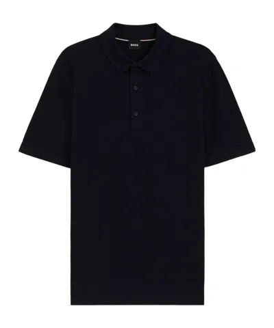 Hugo Boss Short-sleeve Polo Shirt In Blue