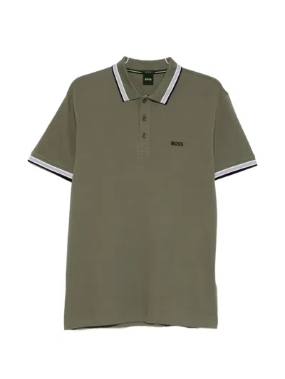 Hugo Boss Short-sleeve Polo Shirt In Green