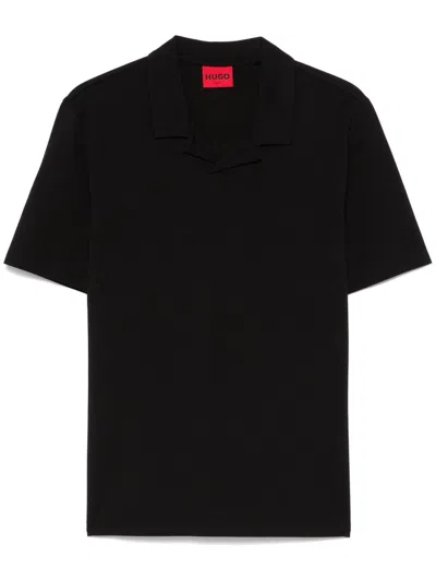 Hugo Boss Short-sleeve Polo Shirt In Schwarz