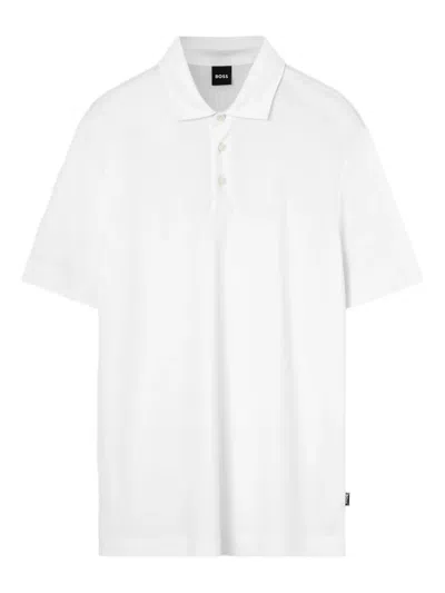 Hugo Boss Short-sleeve Polo Shirt In White