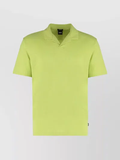 HUGO BOSS SHORT SLEEVE POLO SHIRT WITH SIDE SLITS