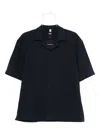 Hugo Boss Short-sleeve Revere Shirt In Black
