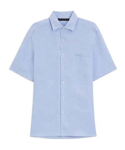 Hugo Boss Short Sleeve Shirt In Blue