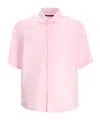 Hugo Boss Short-sleeved Button-up Shirt In Pink