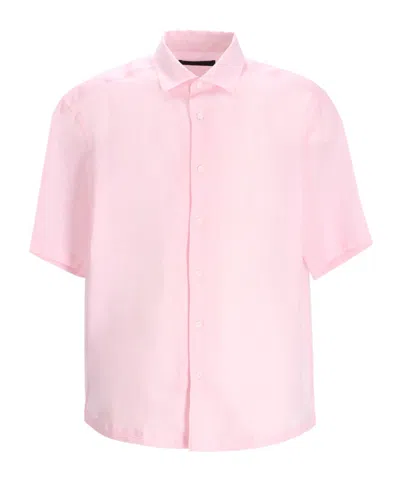 Hugo Boss Short Sleeve Shirt In Pink