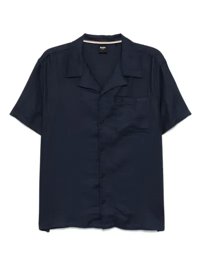 Hugo Boss Short-sleeve Shirt In Blue