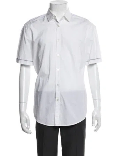 Pre-owned Hugo Boss Short Sleeve Shirt In Gray