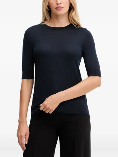 Hugo Boss Short-sleeve Sweater In Blue