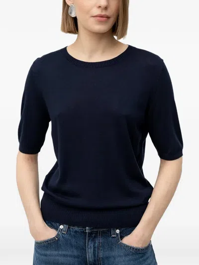 Hugo Boss Short-sleeve Sweater In Blue