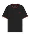 Hugo Boss Porsche X Cotton T-shirt With Moisture-control Finish In Black