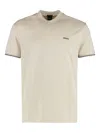 Hugo Boss Crew Neck Short Sleeve Technical T-shirt In Neutral