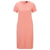 Hugo Boss Short-sleeved Dress In Stretch Material In Purple